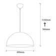 Kattokruunu, musta kulta, Halkaisija 40 cm, kestävä, säädettävä - Katto- ja seinävalaisimet - 8681875643176 - 5