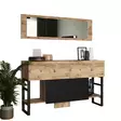 Atlantic Pine Konsoli Peilillä - Moderni ja Kestävä Säilytysratkaisu, 139x83,6x43,3 cm, 18 mm Melamiinipinnoite - - 19-19-8683342772266 - 4