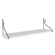 Valkoinen Seinähylly 100% Melamiinipinnoitettu Lastulevy 72x27x20 cm Metallikiinnike Asennusvalmis Tyylikäs Säilytysratkaisu - Seinähyllyt - 8681181788486 - 3