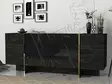 Moderni Musta Kulta Konsoli - 100% Melamiinipinnoitettu Lastulevy, 18mm, 180x75,5x46,6cm, Useita Hyllyjä, Lisäsäilytystilaa - Lipastot ja senkit - 8681875669916 - 1