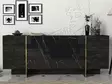 Moderni Musta Kulta Konsoli - 100% Melamiinipinnoitettu Lastulevy, 18mm, 180x75,5x46,6cm, Useita Hyllyjä, Lisäsäilytystilaa - Lipastot ja senkit - 8681875669916 - 2