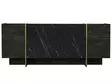 Moderni Musta Kulta Konsoli - 100% Melamiinipinnoitettu Lastulevy, 18mm, 180x75,5x46,6cm, Useita Hyllyjä, Lisäsäilytystilaa - Lipastot ja senkit - 8681875669916 - 7