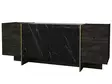 Moderni Musta Kulta Konsoli - 100% Melamiinipinnoitettu Lastulevy, 18mm, 180x75,5x46,6cm, Useita Hyllyjä, Lisäsäilytystilaa - Lipastot ja senkit - 8681875669916 - 5