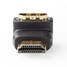HDMI -sovitin | HDMI liitin | HDMI Ulostulo | Kullattu | Kulma, 90 ° | ABS-Muovi | Musta | 1 kpl | Laatikko - Videoliittimet ja plugit - 5412810289936 - 2