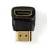 HDMI -sovitin | HDMI liitin | HDMI Ulostulo | Kullattu | Kulma, 90 ° | ABS-Muovi | Musta | 1 kpl | Laatikko - Videoliittimet ja plugit - 5412810289936 - 5