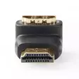 HDMI -sovitin | HDMI liitin | HDMI Ulostulo | Kullattu | Kulma, 90 ° | ABS-Muovi | Musta | 1 kpl | Laatikko - Videoliittimet ja plugit - 5412810289936 - 10
