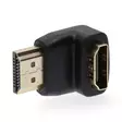 HDMI -sovitin | HDMI liitin | HDMI Ulostulo | Kullattu | Kulma, 90 ° | ABS-Muovi | Musta | 1 kpl | Laatikko - Videoliittimet ja plugit - 5412810289936 - 41