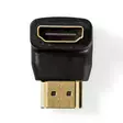 HDMI -sovitin | HDMI liitin | HDMI Ulostulo | Kullattu | Kulma, 90 ° | ABS-Muovi | Musta | 1 kpl | Laatikko - Videoliittimet ja plugit - 5412810289936 - 30