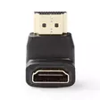 HDMI -sovitin | HDMI liitin | HDMI Ulostulo | Kullattu | Kulma, 90 ° | ABS-Muovi | Musta | 1 kpl | Laatikko - Videoliittimet ja plugit - 5412810289936 - 11