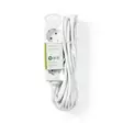 Jatkojohto | Maadoitettu virtaliitin / Tyyppi F (CEE 7/7) | 3-suuntainen | 5.00 m | 3680 W | 16 A | Maadoituksen tyyppi: Sivukontaktit | 230 V AC 50/60 Hz | Pistokannan kulma: 45 ° | H05VV-F 3G1.5mm² | Valkoinen - Jatkojohdot - 5412810290796 - 66