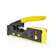Kuorintapihdit | CAT5 / CAT5e / CAT6 / CAT6a / CAT7 / RJ12 / RJ45 | Kuorinta / Leikkaus / Pihdit | Kumi / Teräs | Keltainen / Musta - Kaapelityökalut - 5412810336616 - 41