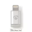 Lightning Sovitin | Apple Lightning 8-Pin | USB Micro-B naaras | Kullattu | Pyöreä | Alumiini | Laatikko kannella ja ikkunalla - Lightning-kaapelit - 5412810262656 - 1
