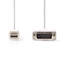 Mini DisplayPort kaapeli | DisplayPort 1.2 | Mini DisplayPort Uros | DVI-D 24+1-Pin Uros | 21.6 Gbps | Niklattu | 2.00 m | Pyöreä | PVC | Valkoinen | Kirjekuori - Tietokone ja verkko - 5412810263776 - 2
