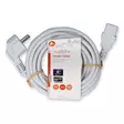 Sähköjohto | Suko Uros | IEC-320-C13 | Kulma | Suora | Niklattu | 5.00 m | Pyöreä | PVC | Valkoinen | Label - Virtakaapelit ja liittimet - 5412810424986 - 66