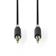 Stereoäänikaapeli | 3.5 mm uros | 3.5 mm uros | Kullattu | 5.00 m | Pyöreä | Antrasiitti | Laatikko - Audiokaapelit - 5412810264926 - 10