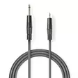 Stereoäänikaapeli | 6.35 mm uros | 3.5 mm uros | Niklattu | 1.50 m | Pyöreä | Tummanharmaa | Pahvikotelo - Audiokaapelit - 5412810295296 - 1