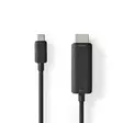 USB-C Sovitin | USB 3.2 Gen 1 | USB-C Uros | HDMI liitin | 4K@60Hz | 2.00 m | Pyöreä | Niklattu | PVC | Musta | Laatikko - Tietokone ja verkko - 5412810336166 - 1