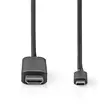 USB-C Sovitin | USB 3.2 Gen 1 | USB-C Uros | HDMI liitin | 4K@60Hz | 2.00 m | Pyöreä | Niklattu | PVC | Musta | Laatikko - Tietokone ja verkko - 5412810336166 - 10