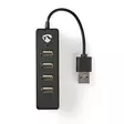 USB-keskitin | USB-A Male | 4x USB A Female | 4-Porttinen port(s) | USB 2.0 | USB Virta - Tietokone ja verkko - 5412810315116 - 75