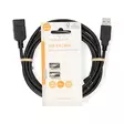 USB kaapeli | USB 2.0 | USB-A Uros | USB-A Naaras | 480 Mbps | Niklattu | 3.00 m | Pyöreä | PVC | Musta | Label - Tietokone ja verkko - 5412810421466 - 66