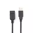 USB kaapeli | USB 2.0 | USB-A Uros | USB-A Naaras | 480 Mbps | Niklattu | 3.00 m | Pyöreä | PVC | Musta | Label - Tietokone ja verkko - 5412810421466 - 1