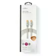 USB kaapeli | USB 2.0 | USB-C Uros | USB-C Uros | 100 W | 480 Mbps | Kullattu | 2.00 m | Pyöreä | Nailon / Punottu | Hopea | Laatikko kannella ja ikkunalla - Tietokone ja verkko - 5412810331116 - 66