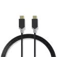 USB kaapeli | USB 3.2 Gen 1 | USB-C Uros | USB-C Uros | 60 W | 4K@60Hz | 5 Gbps | Kullattu | 2.00 m | Pyöreä | PVC | Antrasiitti | Laatikko - Tietokone ja verkko - 5412810272266 - 1