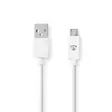 USB kaapeli | USB 2.0 | USB-A Uros | USB-C Uros | 60 W | 480 Mbps | Niklattu | 3.00 m | Pyöreä | PVC | Valkoinen | Laatikko - Tietokone ja verkko - 5412810481156 - 1