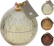 Joulupallo scented candle lasissa 12cm – ylellinen koristekynttilä lahjaksi ja tunnelman luojaksi - Kynttilät ja lyhdyt - 8721037518666 - 1