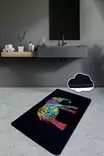 Antibakteerinen Kylpymatto 70x120 cm - Monivärinen, 100% Polyesteri, Konepestävä, Liukumaton, 10 mm Paksuus - Kylpyhuonematot ja kosteantilan matot - 8682870915886 - 1