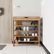 Atlantic Pine Kenkäkaappi - 100% Melamiinipinnoitettu Lastulevy, 80x90x30 cm, Useita Hyllyjä, Seinään Kiinnitettävä - - 19-19-8684283421046 - 2