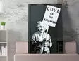 Banksy Koristeellinen Kangastaulu 70x100 cm - Monivärinen, Puukehys, 50% Puuvilla/50% Polyesteri, Digitaalinen Tulostus - Taulut ja kehykset - 8683342478656 - 2