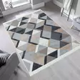 Beige Musta Valkoinen Matto 160x230 cm - 100% Puuvillaa, Konepestävä, Ohut 5 mm, Tyylikäs ja Kestävä - Suuret ja keskikokoiset matot - 8681875706956 - 2
