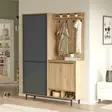 Hall Standi - Tyylikäs ja Kestävä Säilytysratkaisu, Tammi-Antrasiitti, 100% Melamiinipinnoitettu, 147,4x195,6x35,5 cm - Eteiskaapit - 8684283262786 - 3
