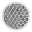 Harmaa eteisen matto käytävämatto 100x100 cm - 100% Polyesteri, Konepestävä, Liukumaton, Mukava ja Tyylikäs 7 mm Korkeus - Pyöreät matot - 8682870184596 - 1