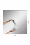 Hopeapeili 50x50 cm - Särkymätön Akryylipinta, MDF-tausta, Helppo Asennus, Kaksipuolinen Teippi, 5 mm Paksuus - Peilit - 8684282469186 - 5