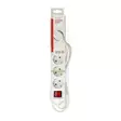 Jatkojohto | Maadoitettu virtaliitin / Tyyppi F (CEE 7/7) | 6-suuntainen | 1.50 m | 3680 W | 16 A | Maadoituksen tyyppi: Sivukontaktit | 230 V AC 50/60 Hz | Pistokannan kulma: 45 ° | H05VV-F 3G1.5mm² | On/off-kytkin | Valkoinen - Jatkojohdot - 5412810466016 - 66