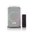 Karaokejärjestelmä, jossa on Bluetooth®, ladattava akku, langaton karaokemikrofoni ja disco LED-valaistus Valkoinen - Nedis tuotteet - 8711902081296 - 10