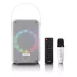 Karaokejärjestelmä, jossa on Bluetooth®, ladattava akku, langaton karaokemikrofoni ja disco LED-valaistus Valkoinen - Nedis tuotteet - 8711902081296 - 12