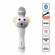 Karaokemikrofoni Bluetooth® SD-korttipaikalla valot Aux Out Valkoinen - Mikrofonit ja karaokelaitteet - 8711902065296 - 1