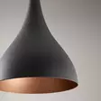 Kattokruunu, musta, 22 cm, 122 cm, kestävä, tyylikäs, laadukas - Katto- ja seinävalaisimet - 8681875575996 - 5