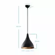 Kattokruunu, musta, 22 cm, 122 cm, kestävä, tyylikäs, laadukas - Katto- ja seinävalaisimet - 8681875575996 - 8