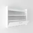 Keittiöhylly - Valkoinen, 100% Melamiinipinnoitettu Lastulevy, 18mm, 85x15x65cm, Useita Hyllyjä, Seinään Kiinnitettävä - Keittiöhyllyt - 8683342216036 - 4