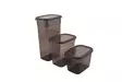 Keittiötarvikkeet: 12-osainen Säilytyslaatikko Setti, 100% Muovia, BPA-vapaa, Anthracite, 3200ml/2000ml/1300ml - Eväsrasiat ja ruoansäilytysastiat - 8683342655606 - 1
