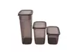Keittiötarvikkeet: 12-osainen Säilytyslaatikko Setti, 100% Muovia, BPA-vapaa, Anthracite, 3200ml/2000ml/1300ml - Eväsrasiat ja ruoansäilytysastiat - 8683342655606 - 3