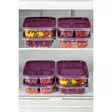 Keittiötarvikkeet: 8-osainen Säilytyslaatikko, 100% Muovia, BPA-vapaa, Konepesun Kestävä, Koko 15x24x5 cm, Violetti - Eväsrasiat ja ruoansäilytysastiat - 8684282831976 - 2