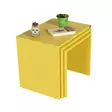 Keltainen Pesäpöytä - Tyylikäs ja Toimiva Sisustusratkaisu - 100% Melamiinipinnoitettu Lastulevy - 55x47x40 cm - Pöydät - 8684282333746 - 1