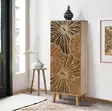 Kenkäkaappi Sonomo - 100% Melamiinipinnoitettu Lastulevy, 18mm, UV-suoja, Massiivipuiset Jalat ja Kahvat, 50x135x38cm - Kenkäkaapit - 8684282305286 - 2