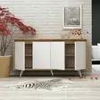 Konsoli, valkoinen, 140 cm leveä, kestävä, tilaa säästävä - Lipastot ja senkit - 8681875126716 - 3
