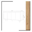 Konsoli, valkoinen, 140 cm leveä, kestävä, tilaa säästävä - Lipastot ja senkit - 8681875126716 - 4